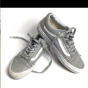 Silver glitter Vans Old Skool